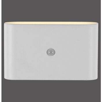 Illuminazione Leuchten Direkt ZIDDY Applique LED Bianco, 2-Luci, Sensori di movimento