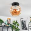 Ripoll Plafoniera, Lampada a sfera Ambrato, 1-Luce