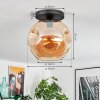 Ripoll Plafoniera, Lampada a sfera Ambrato, 1-Luce
