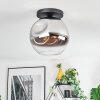 Ripoll Plafoniera, Lampada a sfera Cromo, Chiaro, Grigio fumo, 1-Luce