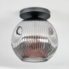 Ripoll Plafoniera, Lampada a sfera Grigio fumo, 1-Luce