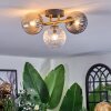 Chehalis Plafoniera, Lampada a sfera Oro, Nero, 3-Luci