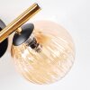 Chehalis Plafoniera, Lampada a sfera Oro, Nero, 3-Luci