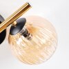 Chehalis Plafoniera, Lampada a sfera Oro, Nero, 3-Luci