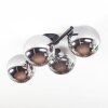 Chehalis Plafoniera, Lampada a sfera Cromo, Grigio fumo, 4-Luci