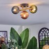 Chehalis Plafoniera, Lampada a sfera Oro, Nero, 3-Luci