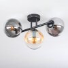 Gastor Plafoniera, Lampada a sfera Ambrato, Chiaro, Grigio fumo, 3-Luci