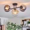 Gastor Plafoniera, Lampada a sfera Ambrato, Chiaro, Grigio fumo, 3-Luci