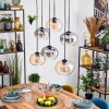 Apedo Lampadario a sospensione, Lampada a sospensione Ambrato, Chiaro, Grigio fumo, 6-Luci