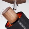 Fallhagen Plafoniera, Faretto da soffitto Cromo, Legno scuro, 2-Luci