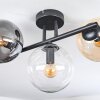 Gastor Plafoniera, Lampada a sfera Ambrato, Chiaro, Grigio fumo, 3-Luci