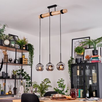 Ripoll Lampadario a sospensione, Lampada a sfera, Lampada a sospensione Écru, Nero, 3-Luci