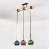 Koyoto Lampadario a sospensione, Lampada a sfera, Lampada a sospensione Écru, Nero, 3-Luci