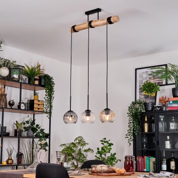 Ripoll Lampadario a sospensione, Lampada a sfera, Lampada a sospensione Écru, Nero, 3-Luci