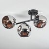 Ripoll Plafoniera, Lampada a sfera Cromo, Grigio fumo, 3-Luci