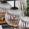 Koyoto Lampadario a sospensione, Lampada a sfera, Lampada a sospensione Écru, Nero, 3-Luci