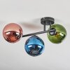 Gastor Plafoniera, Lampada a sfera Blu, Verde, Ramato, 3-Luci