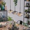 Mertola Lampadario a sospensione, Lampada a sospensione Ambrato, Chiaro, Grigio fumo, 3-Luci