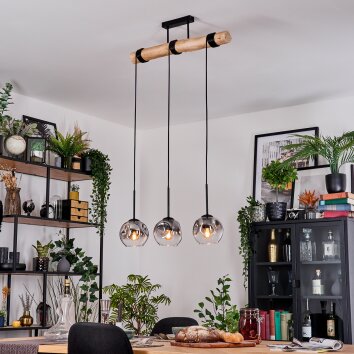 Ripoll Lampadario a sospensione, Lampada a sfera, Lampada a sospensione Écru, Nero, 3-Luci