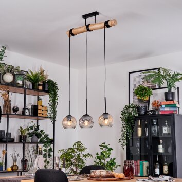 Ripoll Lampadario a sospensione, Lampada a sfera, Lampada a sospensione Écru, Nero, 3-Luci