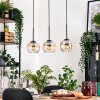 Koyoto Lampadario a sospensione, Lampada a sfera, Lampada a sospensione Écru, Nero, 3-Luci