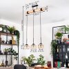 Koyoto Lampadario a sospensione, Lampada a sfera, Lampada a sospensione Écru, Nero, 3-Luci