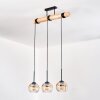Koyoto Lampadario a sospensione, Lampada a sfera, Lampada a sospensione Écru, Nero, 3-Luci