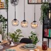 Koyoto Lampadario a sospensione, Lampada a sfera, Lampada a sospensione Écru, Nero, 3-Luci