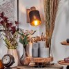 Fallhagen Applique, Faretto da parete Cromo, Legno scuro, 1-Luce