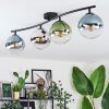 Gastor Plafoniera, Lampada a sfera Blu, Cromo, Verde, Chiaro, Grigio fumo, 4-Luci