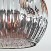 Ripoll Plafoniera, Lampada a sfera Ambrato, Grigio fumo, 3-Luci