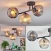 Ripoll Plafoniera, Lampada a sfera Ambrato, Chiaro, Grigio fumo, 3-Luci
