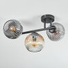 Ripoll Plafoniera, Lampada a sfera Ambrato, Chiaro, Grigio fumo, 3-Luci