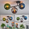 Gastor Plafoniera, Lampada a sfera Blu, Cromo, Verde, Grigio fumo, 3-Luci