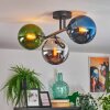Gastor Plafoniera, Lampada a sfera Blu, Cromo, Verde, Grigio fumo, 3-Luci