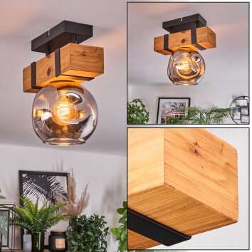 Sernadelo Plafoniera, Lampada a sfera Écru, Nero, 1-Luce