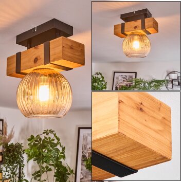 Sernadelo Plafoniera, Lampada a sfera Écru, Nero, 1-Luce