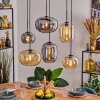 Apedo Lampadario a sospensione, Lampada a sfera, Lampada a sospensione Ambrato, Grigio fumo, 6-Luci