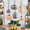 Apedo Lampadario a sospensione, Lampada a sfera, Lampada a sospensione Ambrato, Grigio fumo, 6-Luci