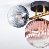 Chehalis Plafoniera, Lampada a sfera Oro, Nero, 3-Luci