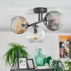 Ripoll Plafoniera, Lampada a sfera Ambrato, Chiaro, Grigio fumo, 3-Luci