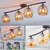 Koyoto Plafoniera, Lampada a sfera Ambrato, 4-Luci