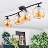 Koyoto Plafoniera, Lampada a sfera Ambrato, 4-Luci
