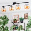 Koyoto Plafoniera, Lampada a sfera Ambrato, 4-Luci