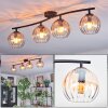 Koyoto Plafoniera, Lampada a sfera Ambrato, Chiaro, 4-Luci