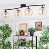 Koyoto Plafoniera, Lampada a sfera Ambrato, Chiaro, 4-Luci