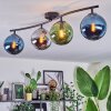 Gastor Plafoniera, Lampada a sfera Blu, Cromo, Verde, Grigio fumo, 4-Luci