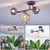 Chehalis Plafoniera, Lampada a sfera Ambrato, Chiaro, Grigio fumo, 3-Luci