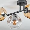 Ripoll Plafoniera, Lampada a sfera Ambrato, Chiaro, Grigio fumo, 3-Luci