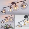 Koyoto Plafoniera, Lampada a sfera Ambrato, Chiaro, Grigio fumo, 4-Luci